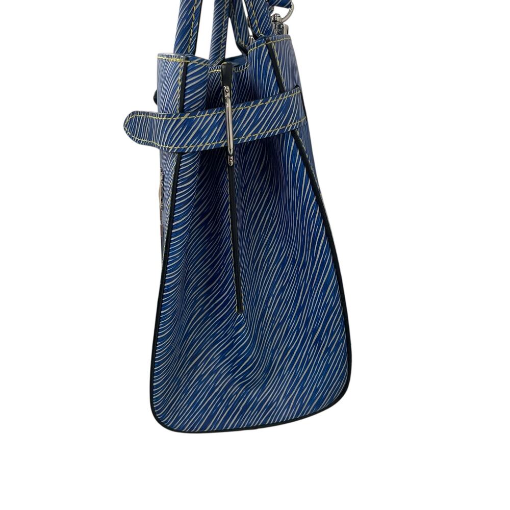Louis Vuitton 2017 Twist Tote Limited Edition Pin Embellished Blue Epi Leather - Picture 6 of 12